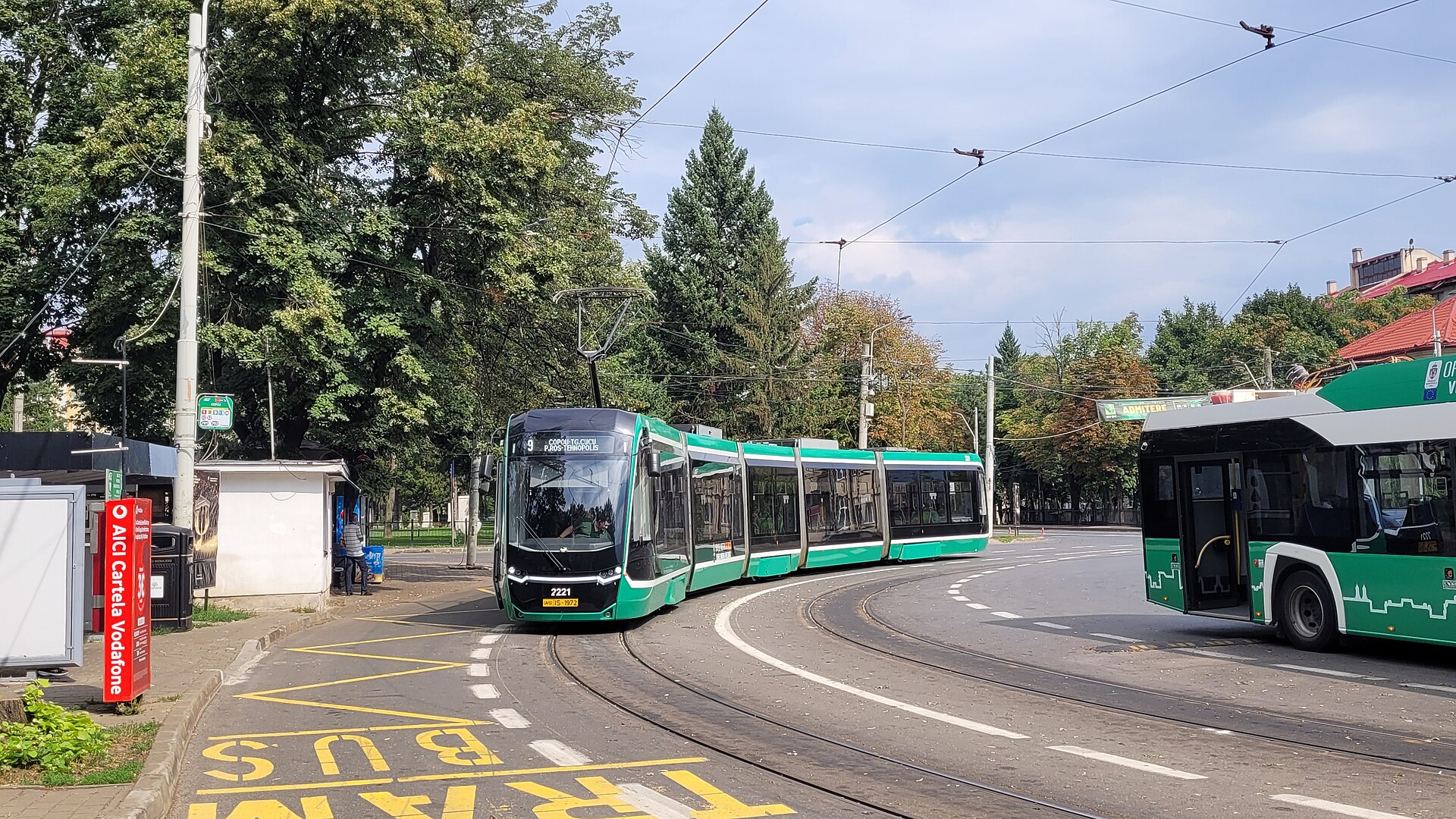 Tramvai modern Bozankaya pe traseu urban în Iași